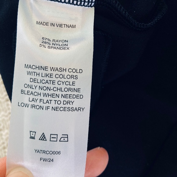 Quince Ultra-Stretch Ponte Wide Leg Pants Trousers Black Office Work (Size M) - Picture 9 of 11